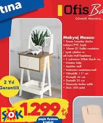 OFİS BAZAAR MAKYAJ MASASI